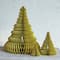Hello Honey® Chartreuse Glitter Handmade Recycled Paper Folding Honeycomb Trees Set